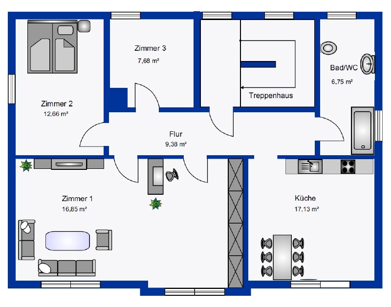 Grundriss WE 3